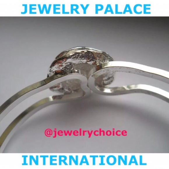 925 Stamped Silver Open & Close Rose Cuff Bangles. - Picture 2 of 5